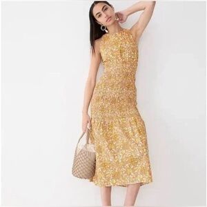 J.Crew Crossed back medallion floral dress